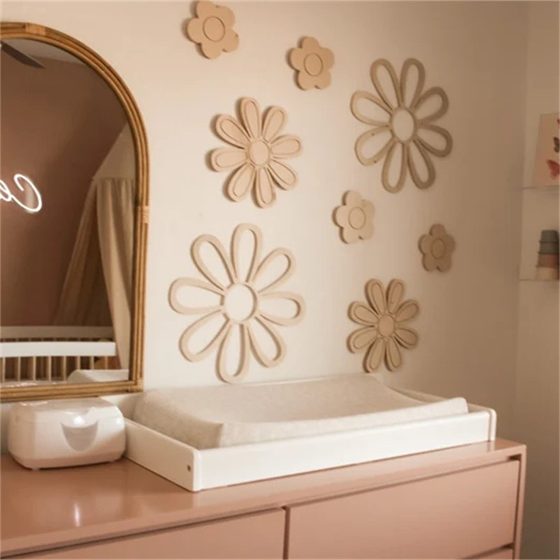Ins Wooden Daisy Wall Flowers  - огляд і ціна Baby Nursery Decor Girl