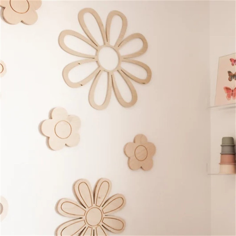 Ins Wooden Daisy Wall Flowers  - огляд і ціна Baby Nursery Decor Girl