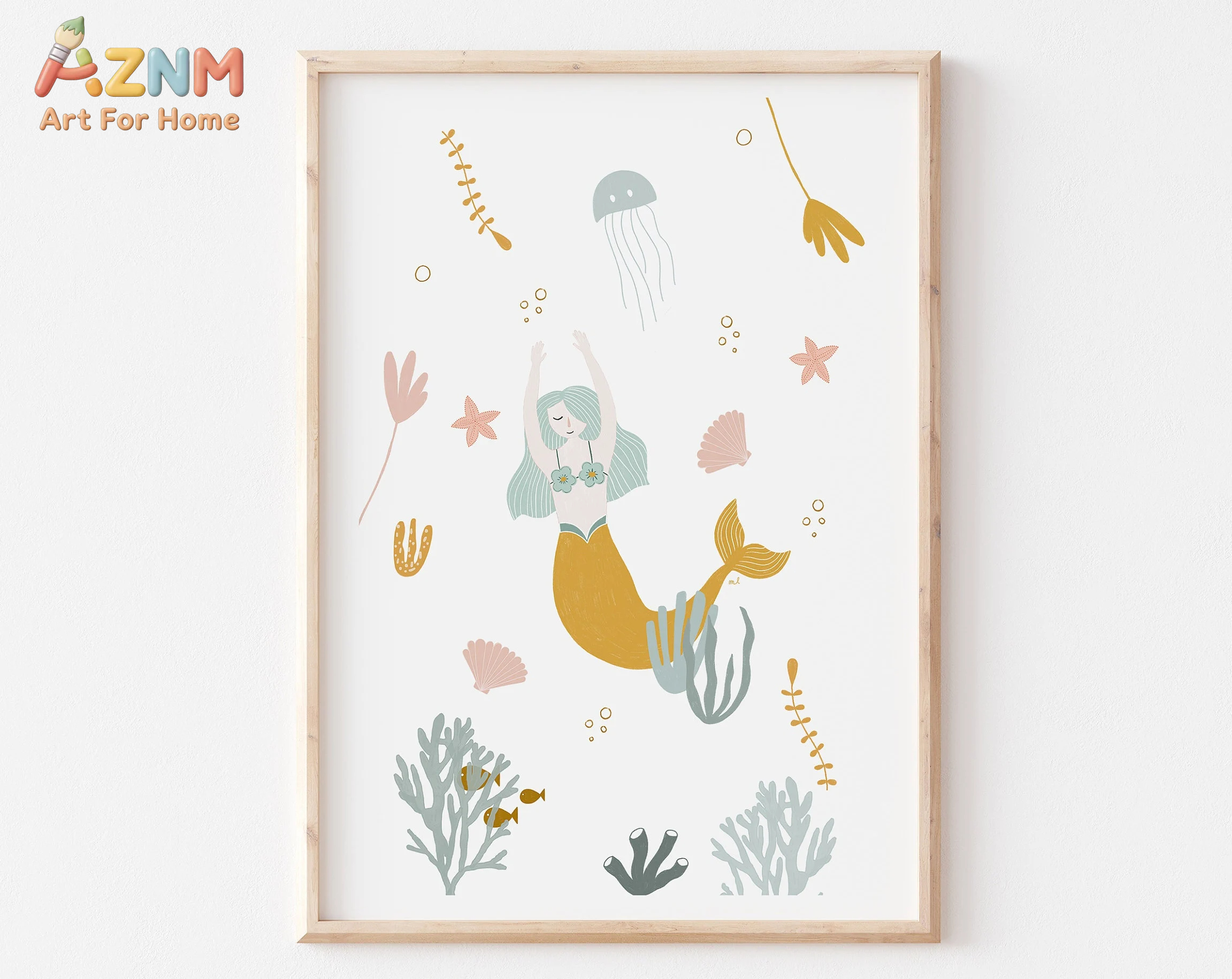 Boho Ocean Themed Pink Sea She - огляд і ціна Baby Nursery Themes Girl