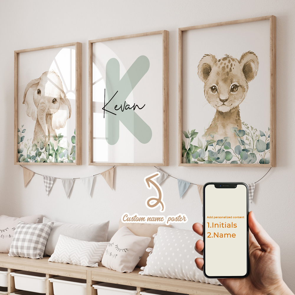 3pcs Personalized Custom Name  - огляд і ціна Baby Nursery Decor Girl