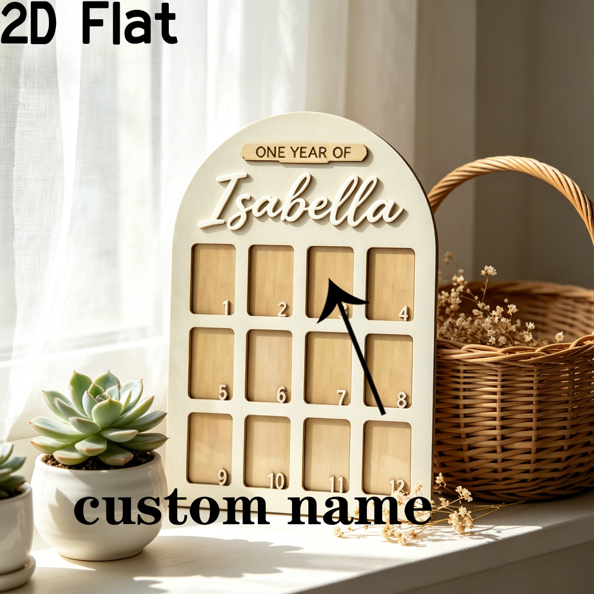 1Pc Custom Photo Record Board  - огляд і ціна Baby Nursery Name