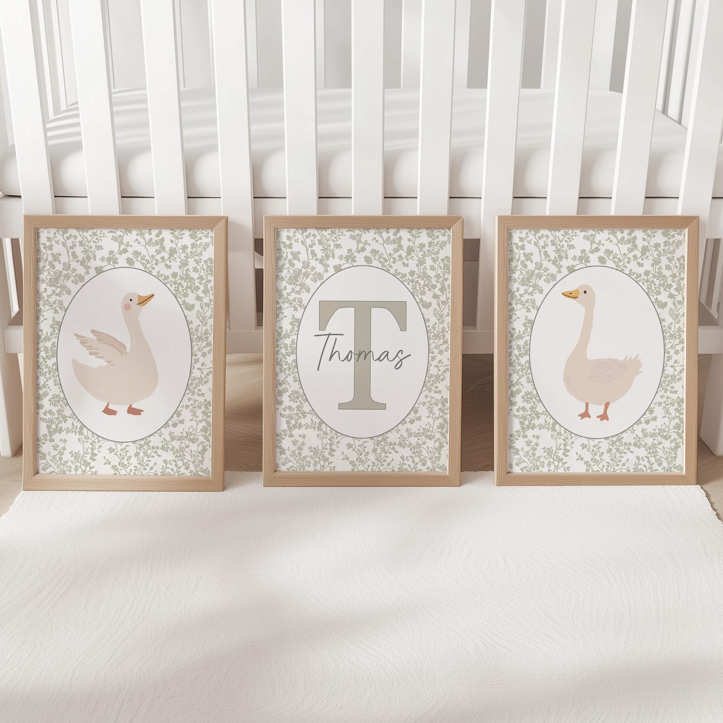 Goose Personalised Set of 3 Pr - огляд і ціна Baby Nursery Decor Girl