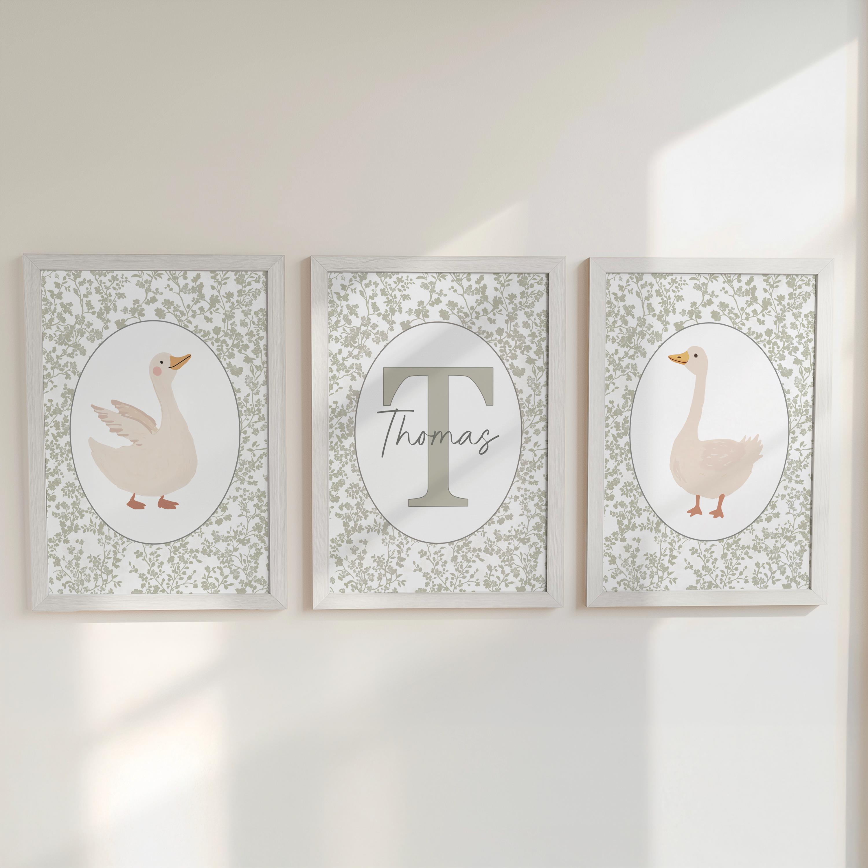 Goose Personalised Set of 3 Pr - огляд і ціна Baby Nursery Decor Girl