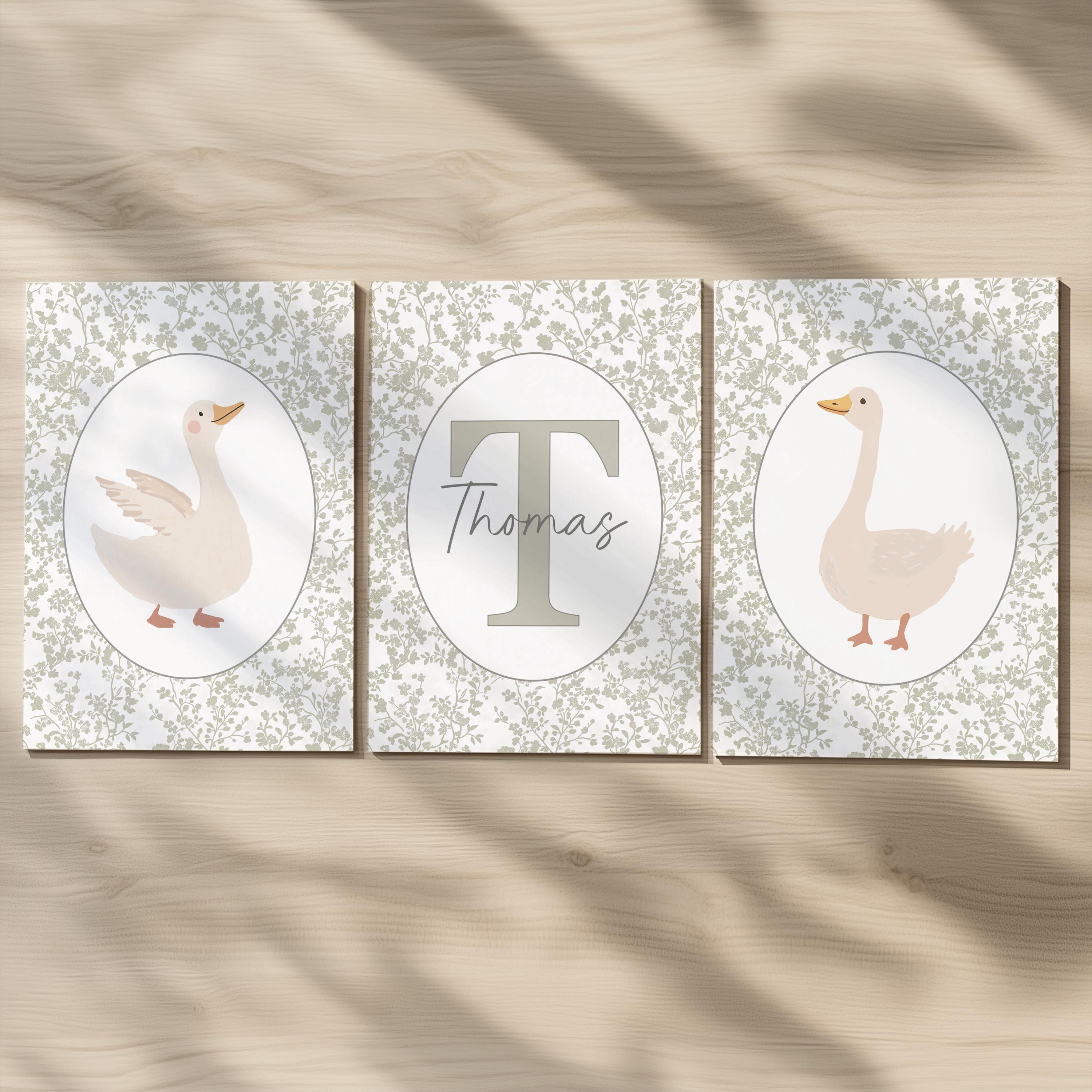 Goose Personalised Set of 3 Pr - огляд і ціна Baby Nursery Decor Girl