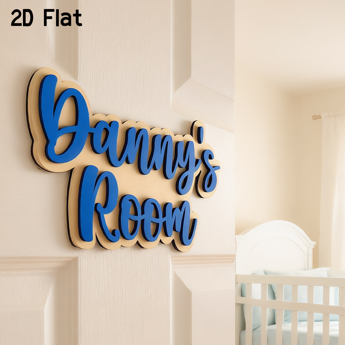 1Pc Cutom Blue Wooden Acrylic  - огляд і ціна Baby Nursery Name
