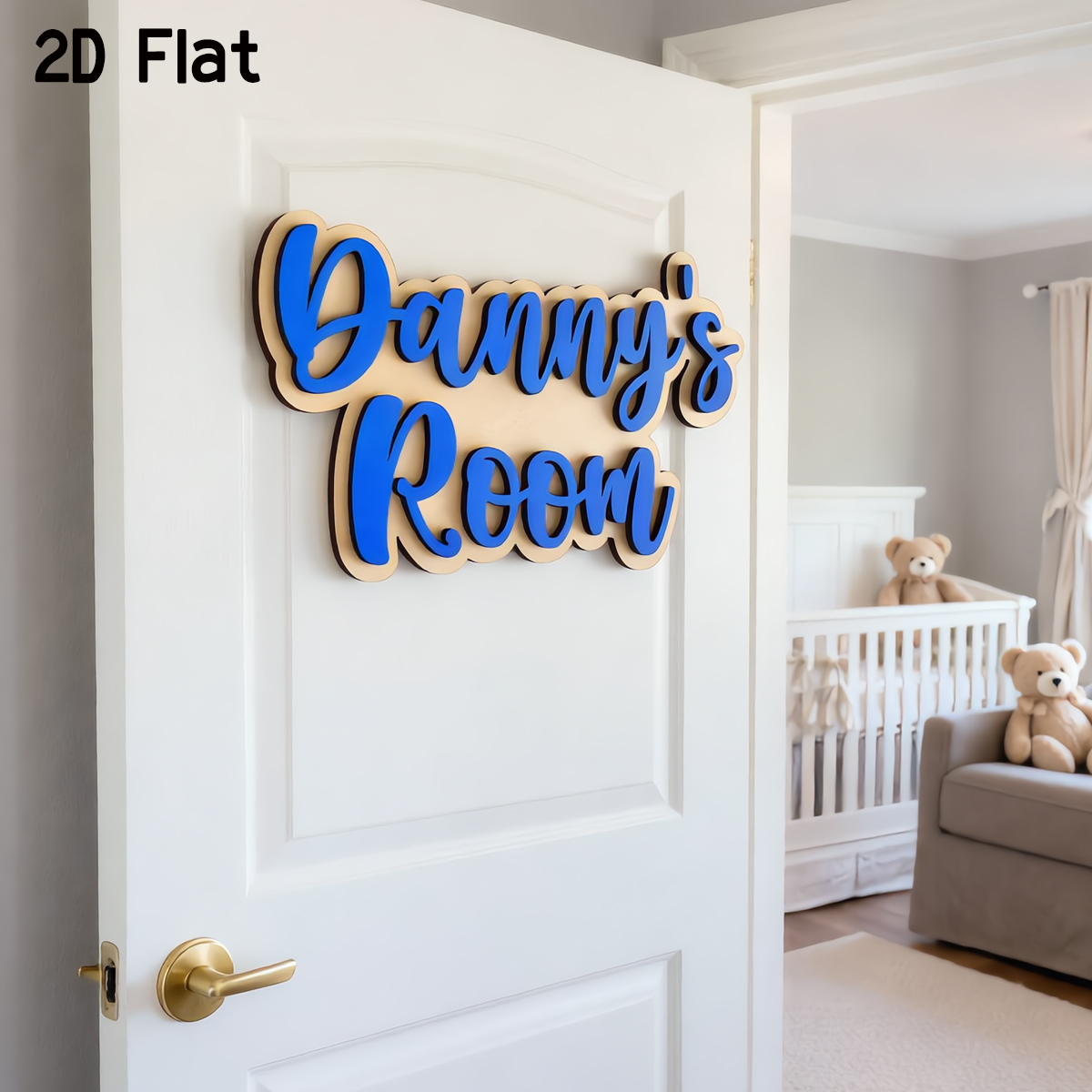 1Pc Cutom Blue Wooden Acrylic  - огляд і ціна Baby Nursery Name