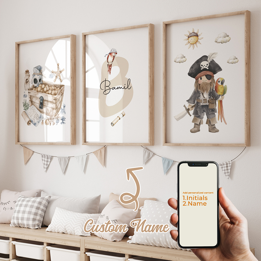 3pcs Personalized Custom Name  - огляд і ціна Baby Nursery Name