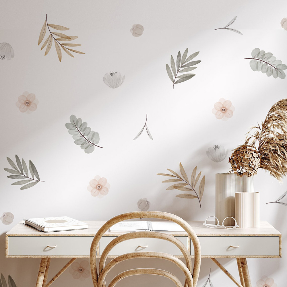 Boho Leaves Botanical DIY Wall - огляд і ціна Baby Nursery Murals