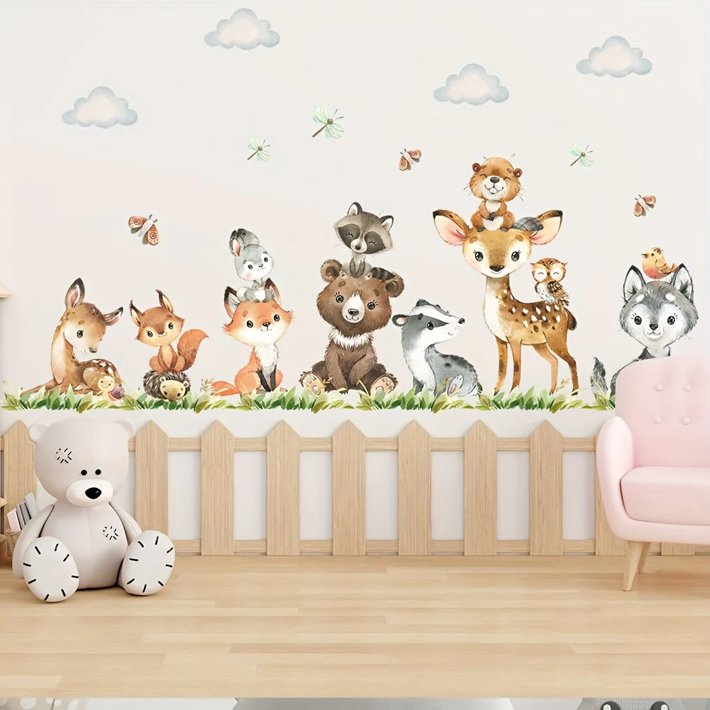 Cartoon Jungle Safari Animal W - огляд і ціна Baby Nursery Jungle Animals