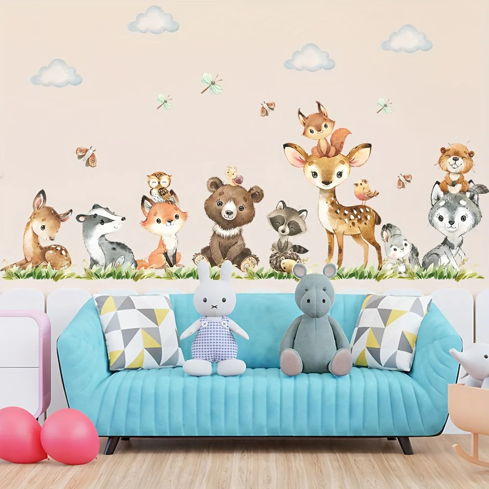 Cartoon Jungle Safari Animal W - огляд і ціна Baby Nursery Jungle Animals