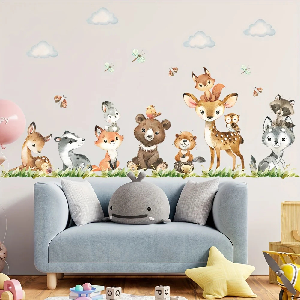 Cartoon Jungle Safari Animal W - огляд і ціна Baby Nursery Jungle Animals