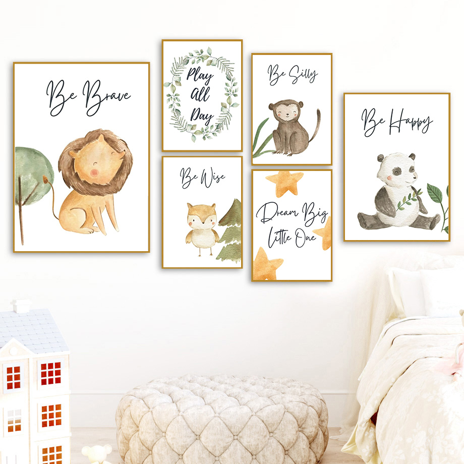 Neutral Jungle Nursery Wall Ar - огляд і ціна Baby Nursery Jungle Animals