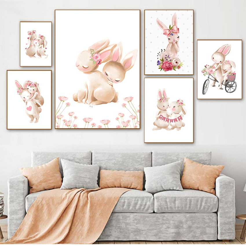 Pink Flowers Cartoon Picture G - огляд і ціна Baby Nursery Decor Girl