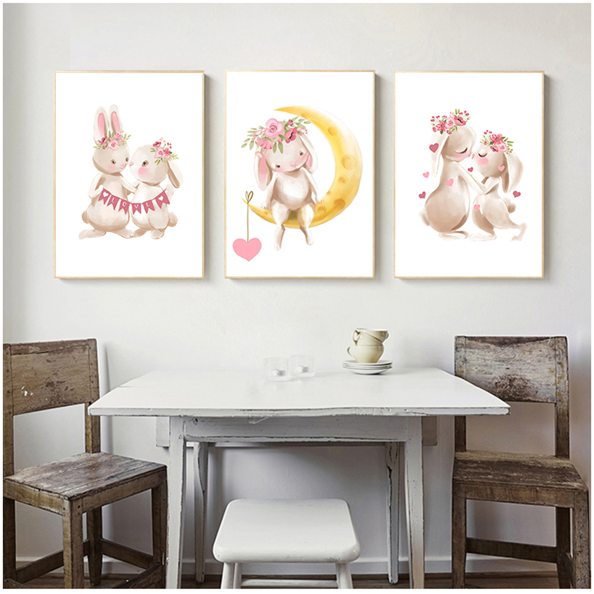 Pink Flowers Cartoon Picture G - огляд і ціна Baby Nursery Decor Girl