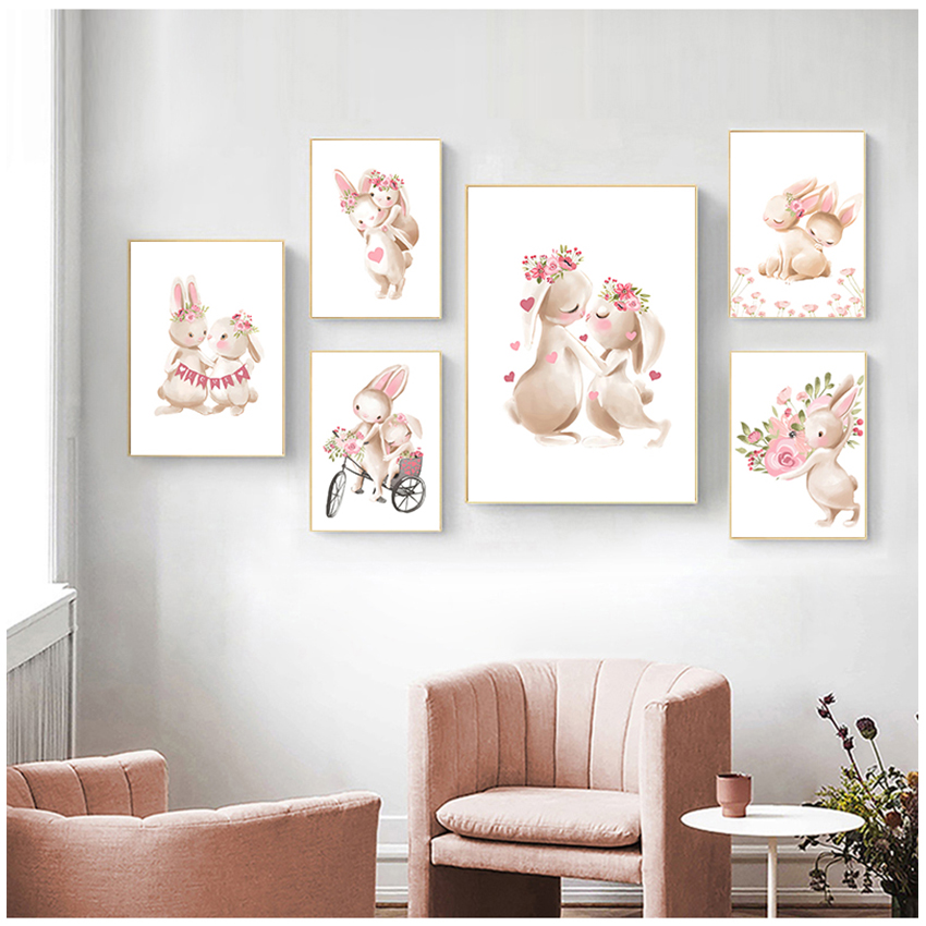 Pink Flowers Cartoon Picture G - огляд і ціна Baby Nursery Decor Girl