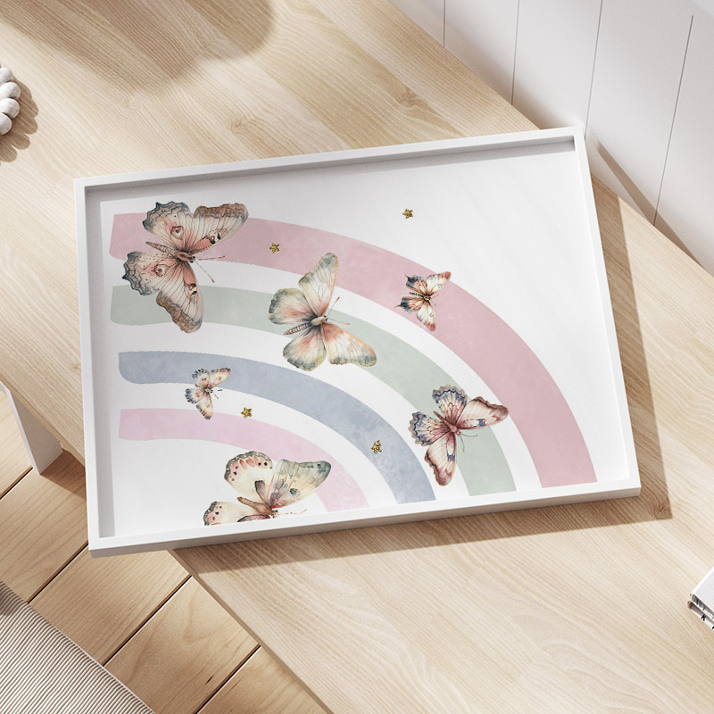 Pink Rainbow Butterfly Custom  - огляд і ціна Baby Nursery Decor Girl