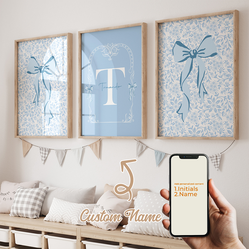 3pcs Personalized Custom Name  - огляд і ціна Baby Nursery Decor Girl