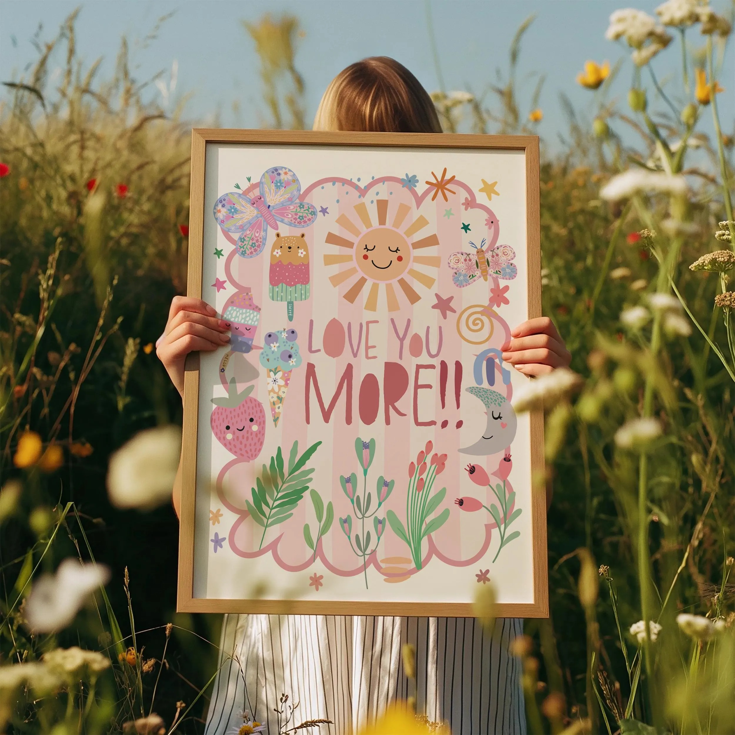 3pcs/set Bohemian Pink Flower  - огляд і ціна Baby Nursery Decor Girl