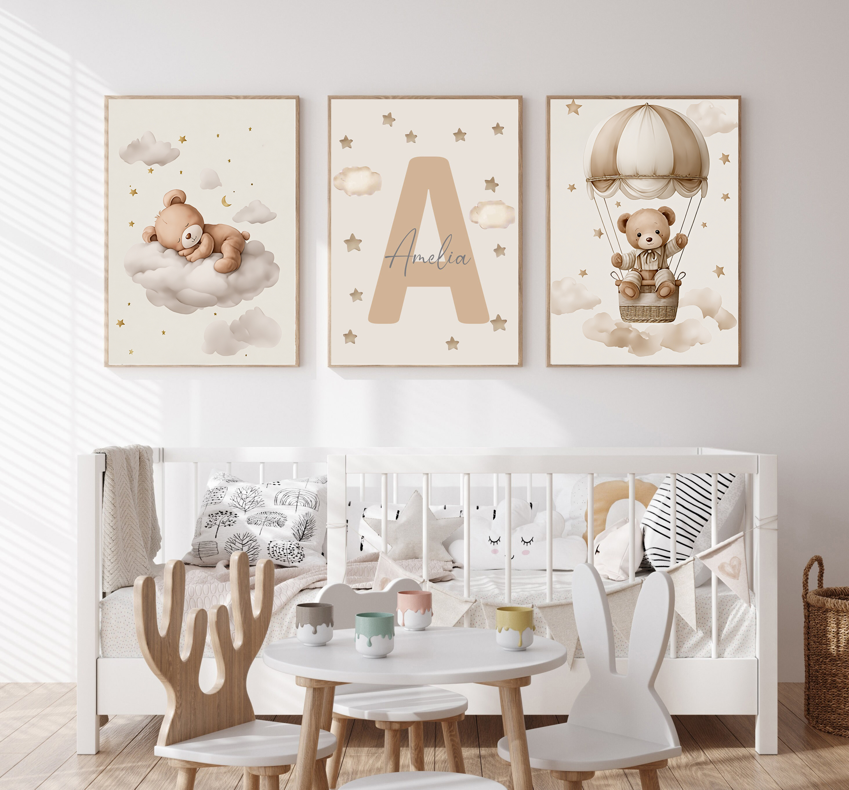 3pcs/set Bohemian Teddy Bear A - огляд і ціна Baby Nursery Name